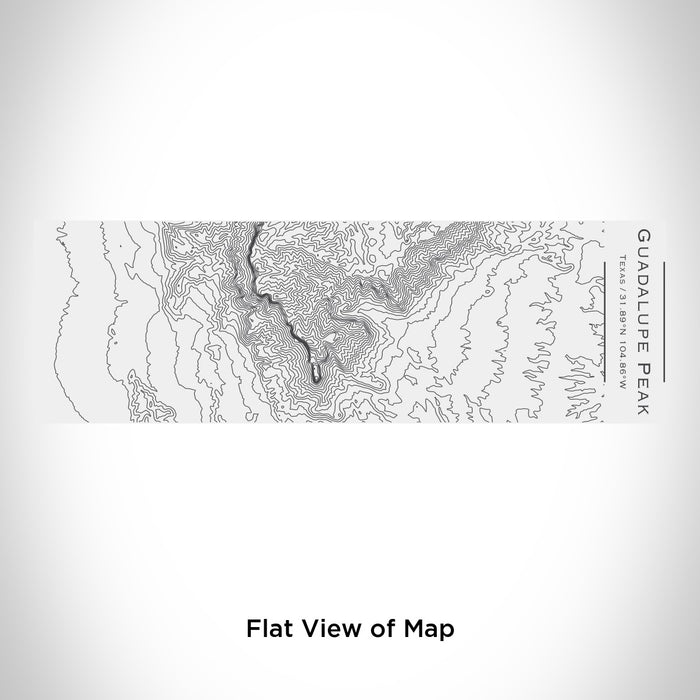 Rendered View of Guadalupe Peak Texas Map Engraving on 10oz Stainless Steel Insulated Cup with Sliding Lid in White