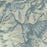 Guadalupe Peak Texas Map Print in Woodblock Style Zoomed In Close Up Showing Details