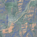 Guerneville California Map Print in Afternoon Style Zoomed In Close Up Showing Details