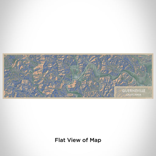 Flat View of Map Custom Guerneville California Map Enamel Mug in Afternoon