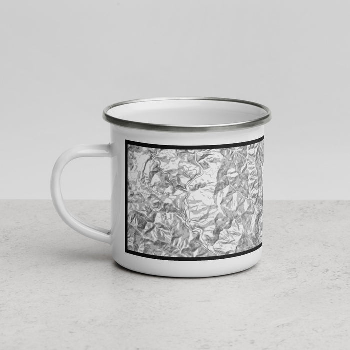 Left View Custom Guerneville California Map Enamel Mug in Classic