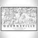 Guerneville California Map Print Landscape Orientation in Classic Style With Shaded Background