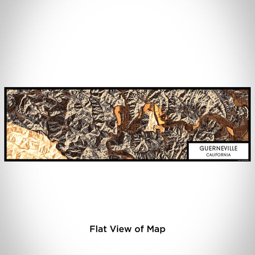 Flat View of Map Custom Guerneville California Map Enamel Mug in Ember
