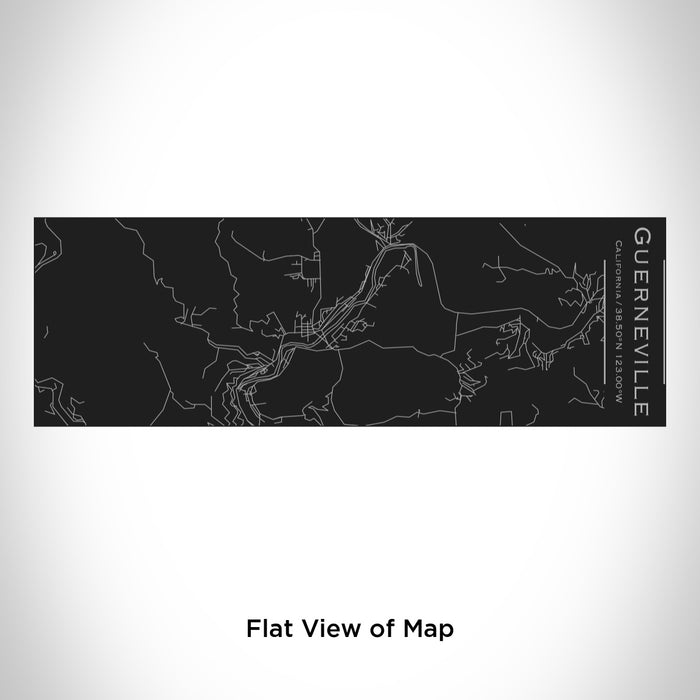 Rendered View of Guerneville California Map Engraving on 10oz Stainless Steel Insulated Cup with Sliding Lid in Black
