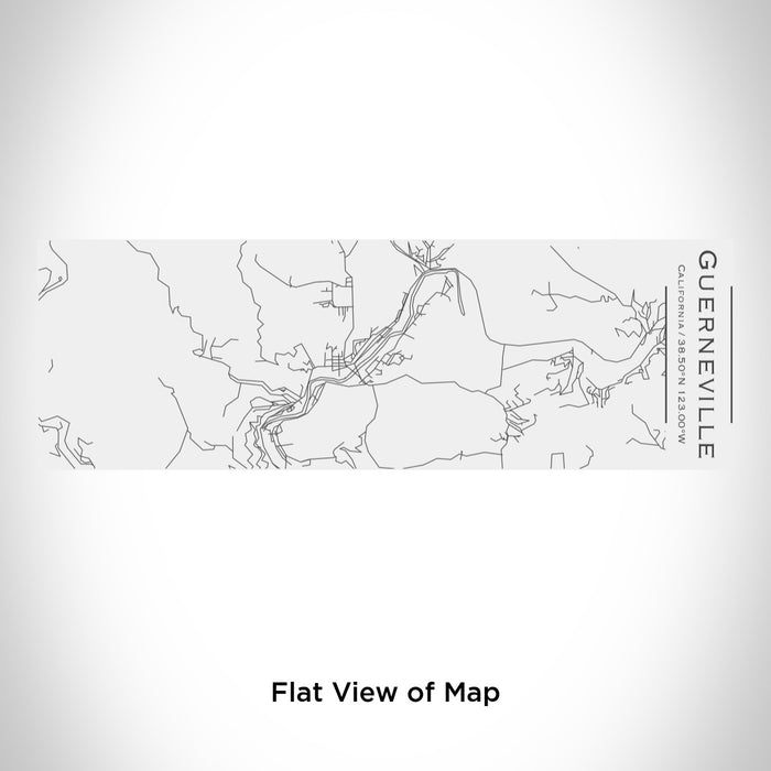 Rendered View of Guerneville California Map Engraving on 10oz Stainless Steel Insulated Cup with Sliding Lid in White