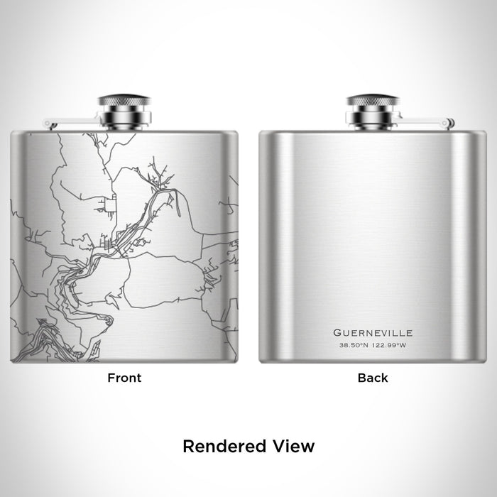 Rendered View of Guerneville California Map Engraving on undefined