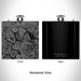 Rendered View of Guerneville California Map Engraving on 6oz Stainless Steel Flask in Black