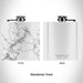 Rendered View of Guerneville California Map Engraving on 6oz Stainless Steel Flask in White