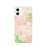 Custom Guerneville California Map iPhone 12 Phone Case in Watercolor