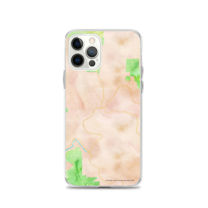 Custom Guerneville California Map iPhone 12 Pro Phone Case in Watercolor