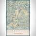Guerneville California Map Print Portrait Orientation in Woodblock Style With Shaded Background