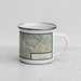 Right View Custom Guerneville California Map Enamel Mug in Woodblock