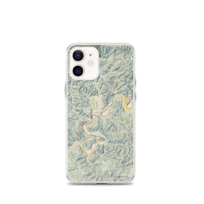 Custom Guerneville California Map iPhone 12 mini Phone Case in Woodblock