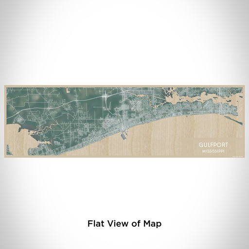 Flat View of Map Custom Gulfport Mississippi Map Enamel Mug in Afternoon