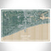 Gulfport Mississippi Map Print Landscape Orientation in Afternoon Style With Shaded Background