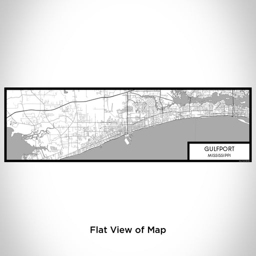 Flat View of Map Custom Gulfport Mississippi Map Enamel Mug in Classic