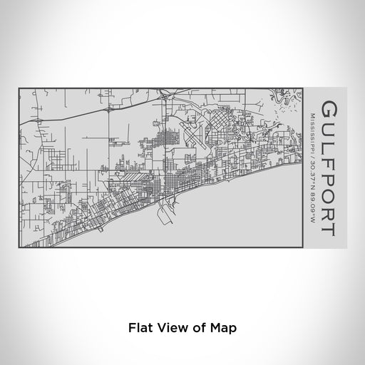 Rendered View of Gulfport Mississippi Map Engraving on 17oz Stainless Steel Insulated Cola Bottle