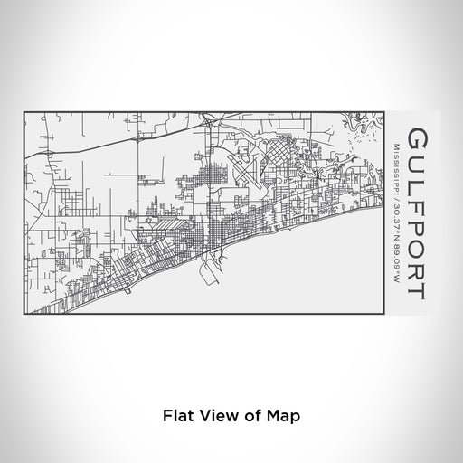 Rendered View of Gulfport Mississippi Map Engraving on 17oz Stainless Steel Insulated Cola Bottle in White