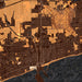 Gulfport Mississippi Map Print in Ember Style Zoomed In Close Up Showing Details