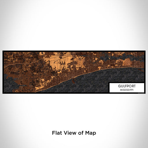 Flat View of Map Custom Gulfport Mississippi Map Enamel Mug in Ember