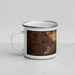 Left View Custom Gulfport Mississippi Map Enamel Mug in Ember