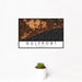 12x18 Gulfport Mississippi Map Print Landscape Orientation in Ember Style With Small Cactus Plant in White Planter