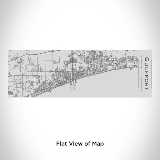 Rendered View of Gulfport Mississippi Map Engraving on 10oz Stainless Steel Insulated Cup with Sipping Lid