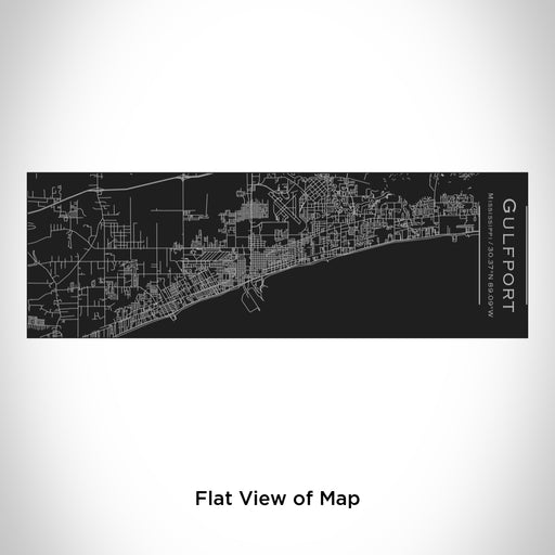 Rendered View of Gulfport Mississippi Map Engraving on 10oz Stainless Steel Insulated Cup with Sliding Lid in Black