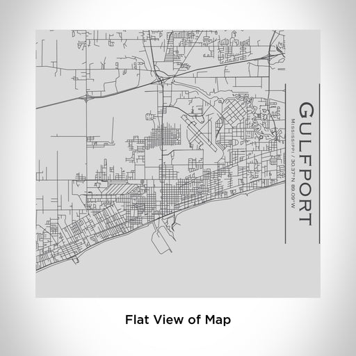 Rendered View of Gulfport Mississippi Map Engraving on 17oz Stainless Steel Insulated Tumbler