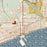 Gulfport Mississippi Map Print in Woodblock Style Zoomed In Close Up Showing Details