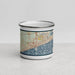 Front View Custom Gulfport Mississippi Map Enamel Mug in Woodblock