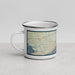 Left View Custom Gulfport Mississippi Map Enamel Mug in Woodblock
