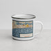 Right View Custom Gulfport Mississippi Map Enamel Mug in Woodblock