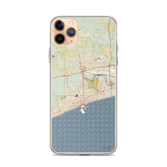 Custom Gulfport Mississippi Map Phone Case in Woodblock