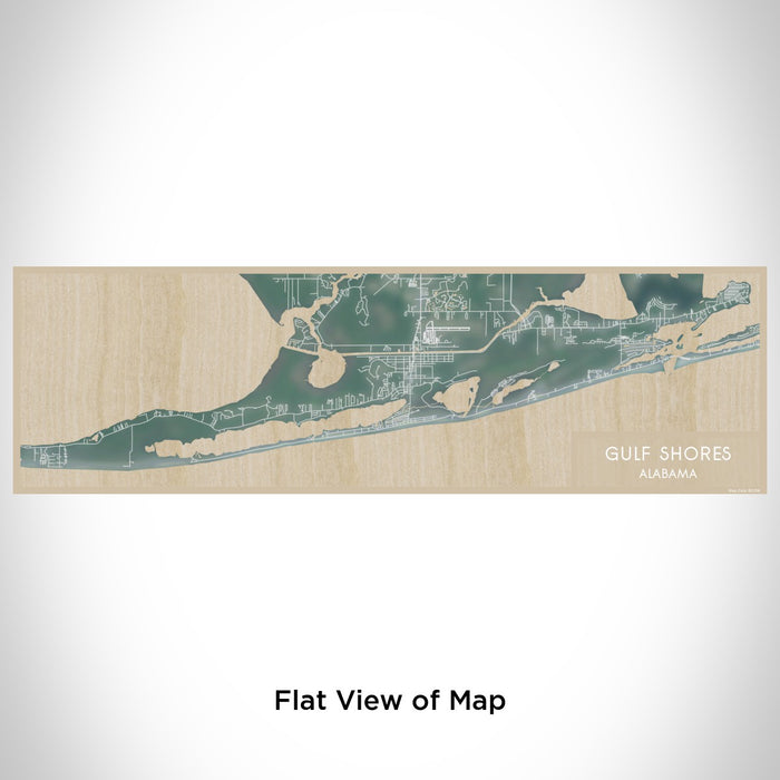 Flat View of Map Custom Gulf Shores Alabama Map Enamel Mug in Afternoon