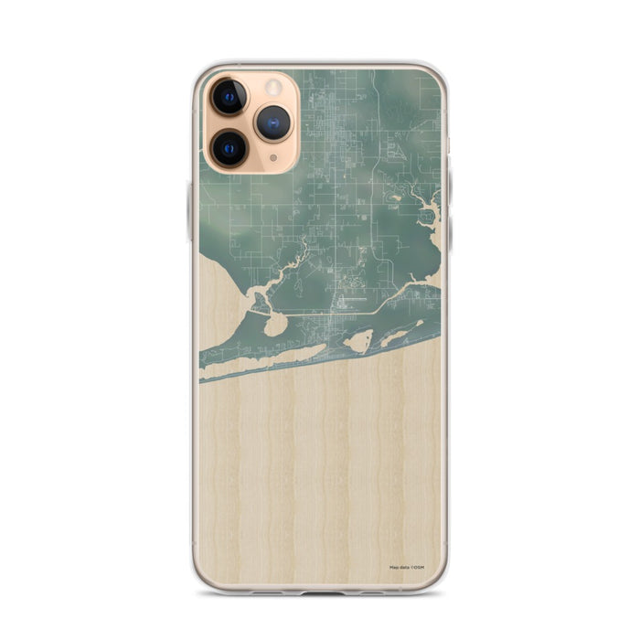 Custom iPhone 11 Pro Max Gulf Shores Alabama Map Phone Case in Afternoon