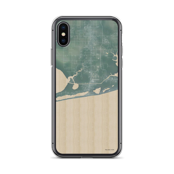 Custom iPhone X/XS Gulf Shores Alabama Map Phone Case in Afternoon