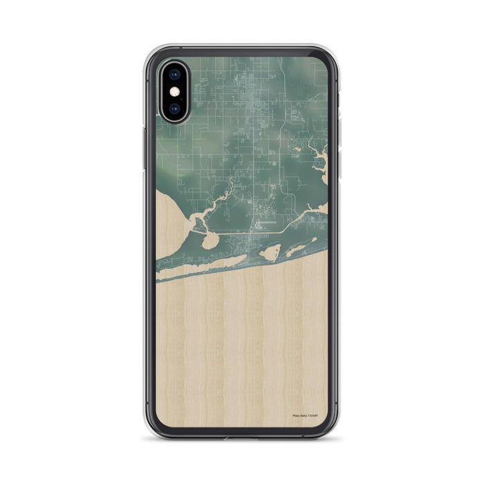 Custom iPhone XS Max Gulf Shores Alabama Map Phone Case in Afternoon
