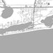 Gulf Shores Alabama Map Print in Classic Style Zoomed In Close Up Showing Details