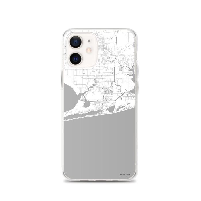 Custom iPhone 12 Gulf Shores Alabama Map Phone Case in Classic