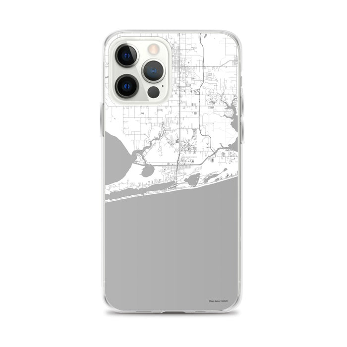 Custom iPhone 12 Pro Max Gulf Shores Alabama Map Phone Case in Classic