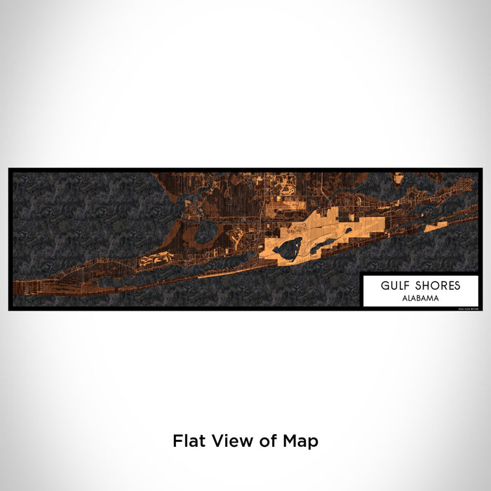 Flat View of Map Custom Gulf Shores Alabama Map Enamel Mug in Ember
