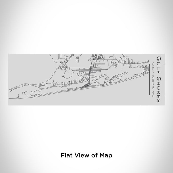 Rendered View of Gulf Shores Alabama Map Engraving on 10oz Stainless Steel Insulated Cup with Sipping Lid