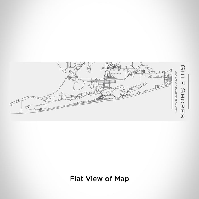 Rendered View of Gulf Shores Alabama Map Engraving on 10oz Stainless Steel Insulated Cup with Sliding Lid in White