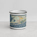 Front View Custom Gulf Shores Alabama Map Enamel Mug in Woodblock