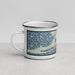 Left View Custom Gulf Shores Alabama Map Enamel Mug in Woodblock