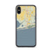 Custom iPhone X/XS Gulf Shores Alabama Map Phone Case in Woodblock