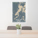 24x36 Gull Lake Minnesota Map Print Portrait Orientation in Afternoon Style Behind 2 Chairs Table and Potted Plant