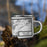 Right View Custom Gull Lake Minnesota Map Enamel Mug in Classic on Grass With Trees in Background