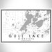 Gull Lake Minnesota Map Print Landscape Orientation in Classic Style With Shaded Background